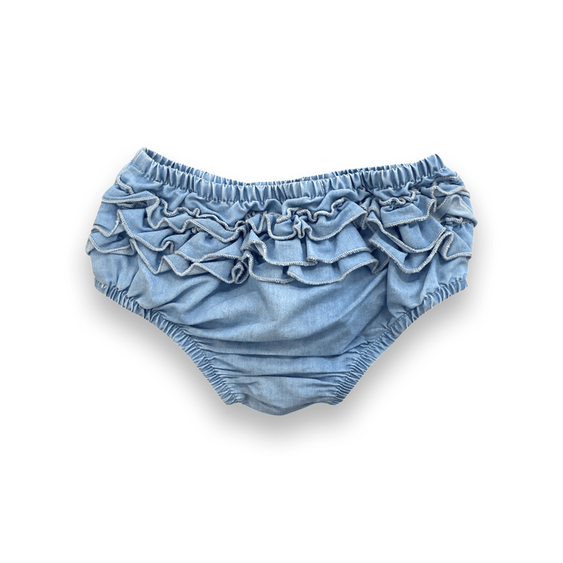 שמלת גינס לבנות עם תחתון חיתולי תואם