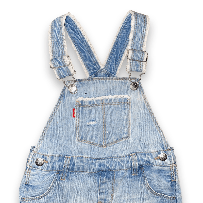 אוברול גינס עם חצאית מובנית לבנות