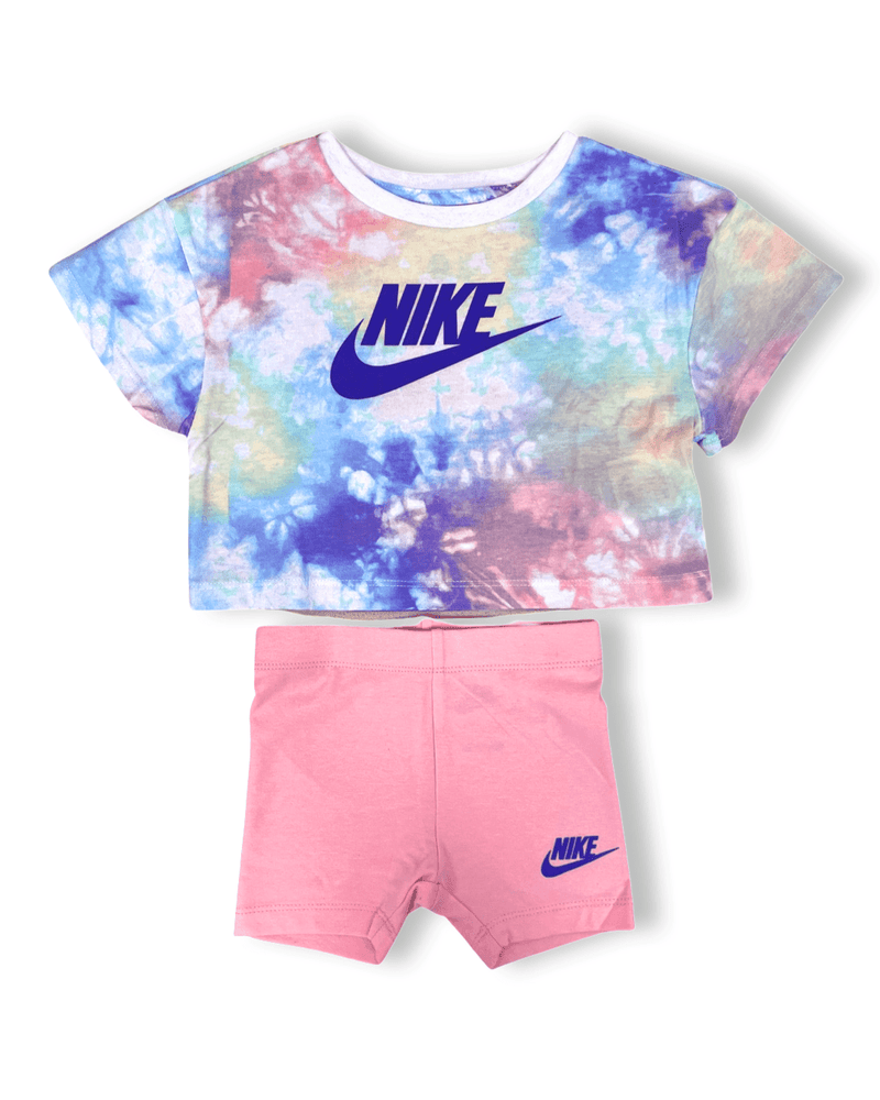 חליפת שני חלקים עם טייץ קצר לבנות